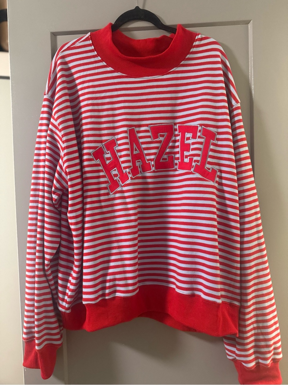 Hazel Red & Blue Striped Sweatshirt